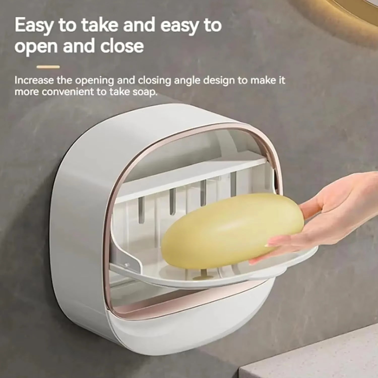 Wall Mounted Soap Holder – Waterproof Drain Tray Soap Dish