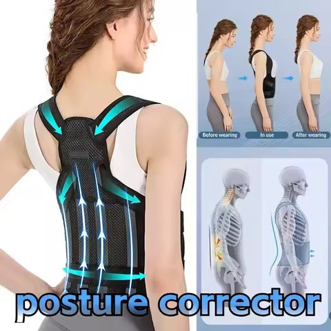 Magnetic Posture Corrector Belt – Adjustable Back Support Brace
