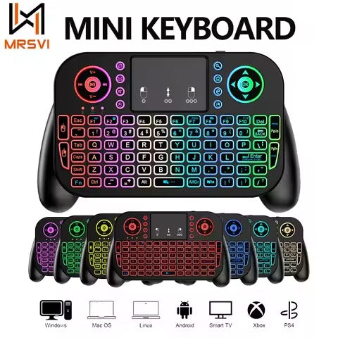 M9 Mini Wireless Keyboard – Air Mouse with Backlit Touchpad