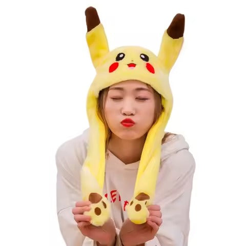 Jumping Rabbit Earmuff Hat – Plush Moving Ear Cap