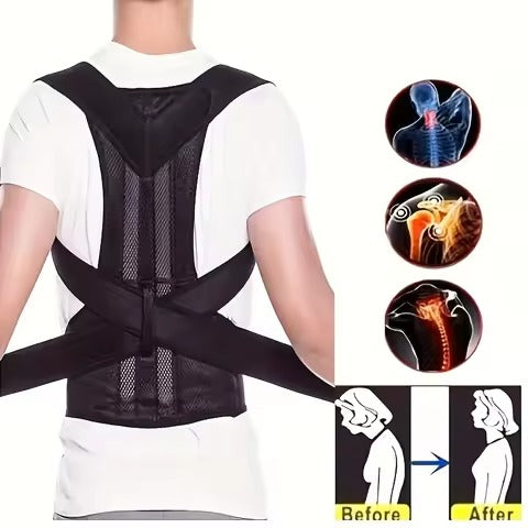 Magnetic Posture Corrector Belt – Adjustable Back Support Brace