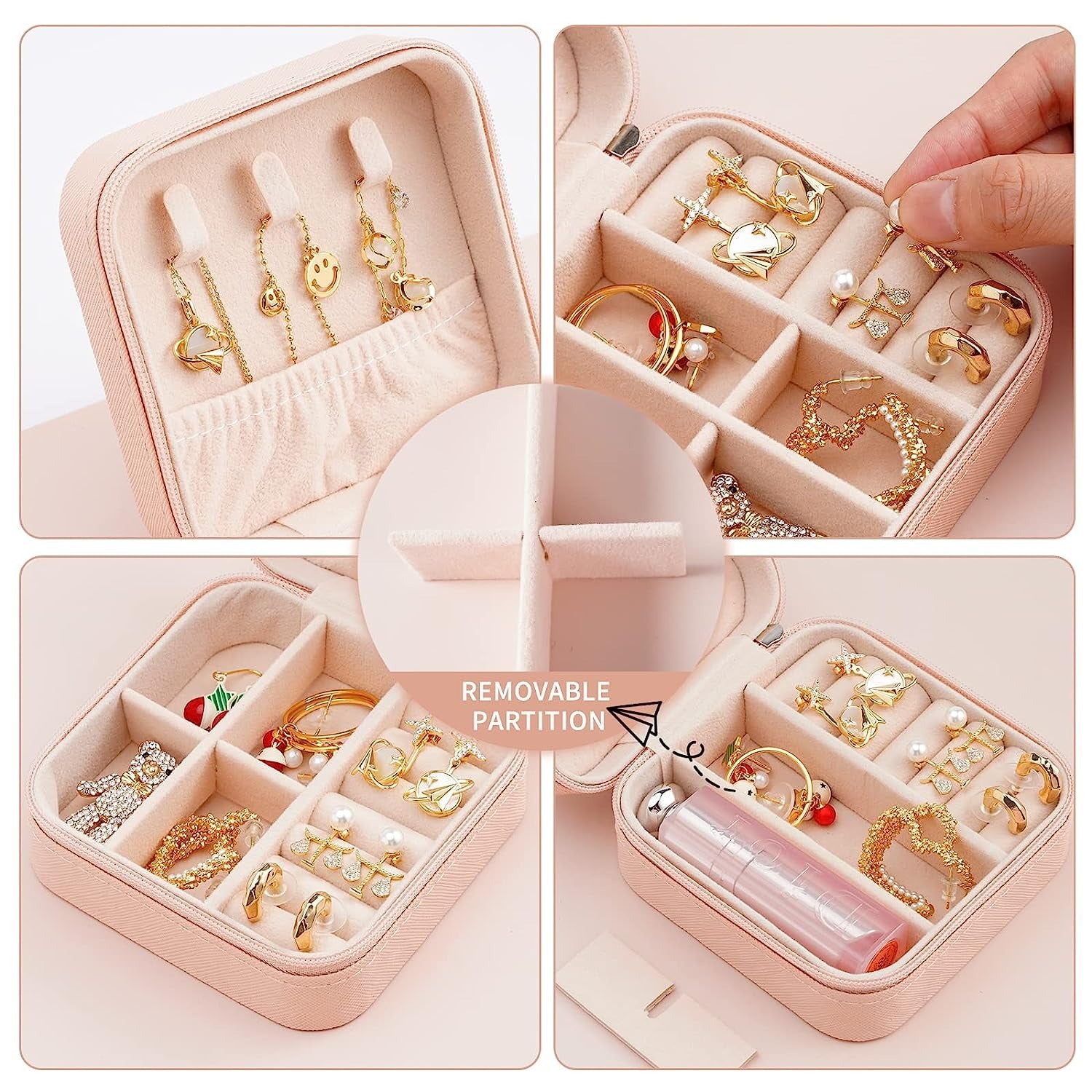 Portable Jewelry Storage Box – Leather Travel Organizer Case