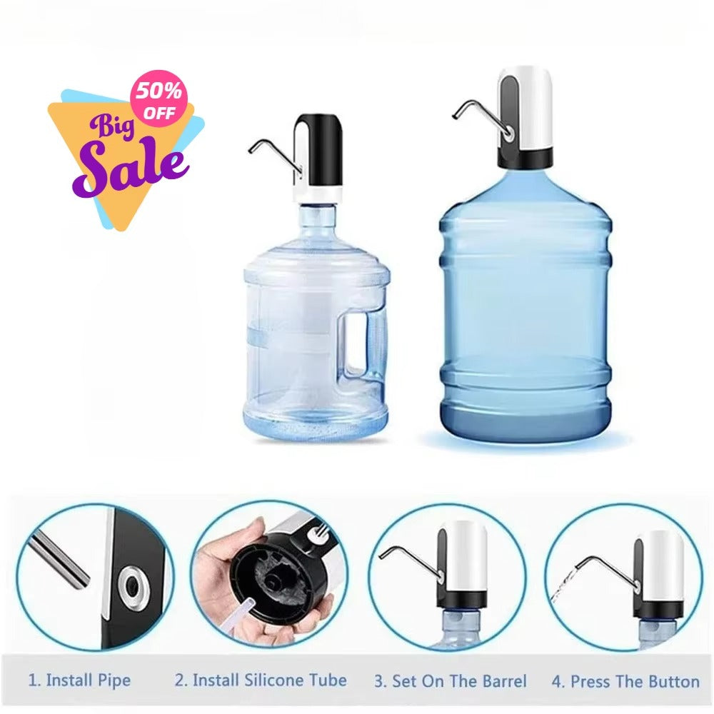 USB Rechargeable Water Pump – One-Touch Bottle Dispenser