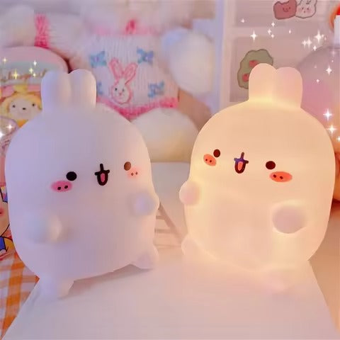 Cute Rabbit Silicone Night Lamp – Soft Touch LED Ligh