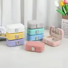 Portable Jewelry Storage Box – Leather Travel Organizer Case