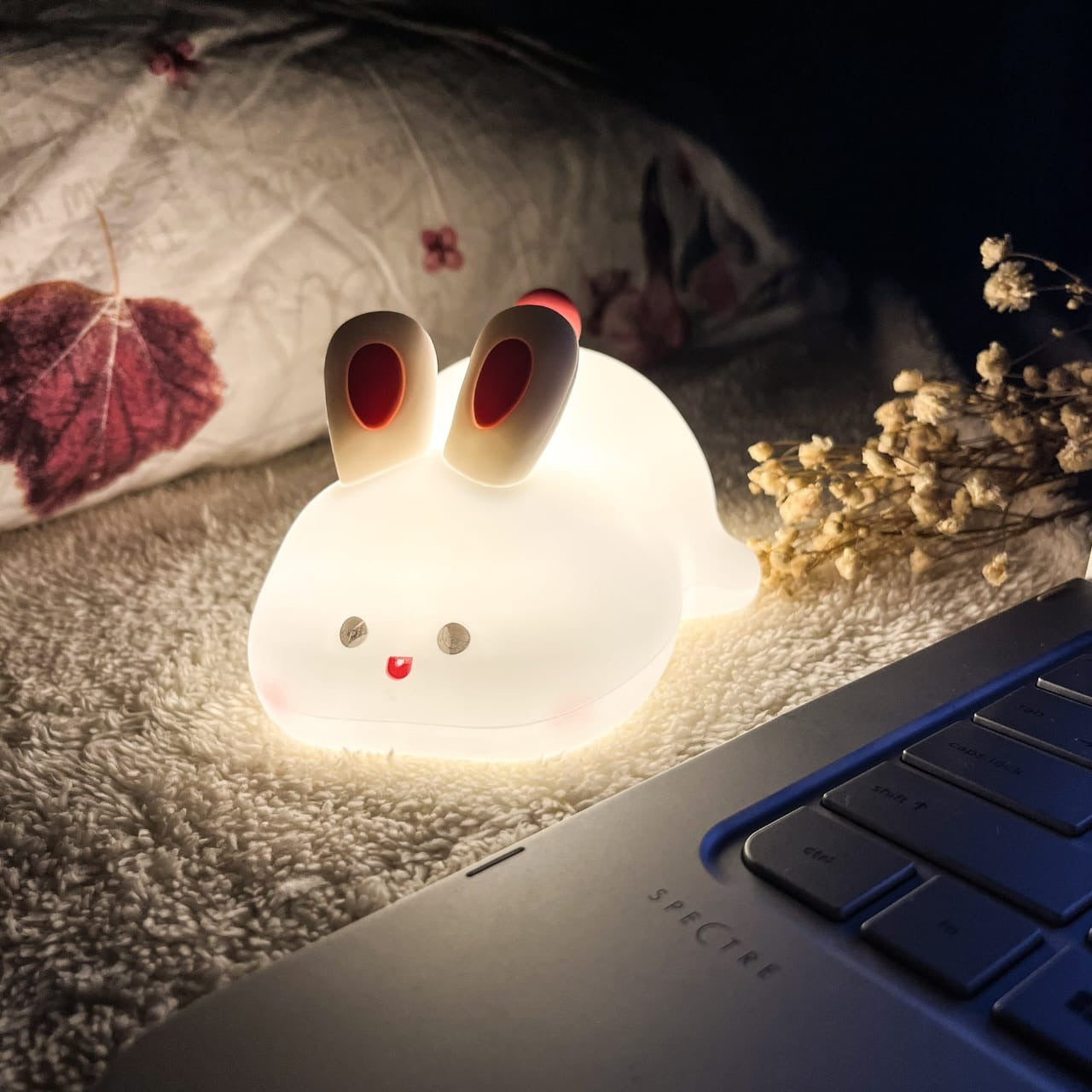 Cute Rabbit Silicone Night Lamp – Soft Touch LED Ligh
